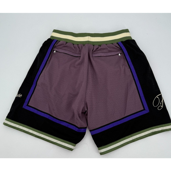 Feature Collab Mitchell & Ness Shorts Size XL Purple Green NWT - Picture 5 of 12